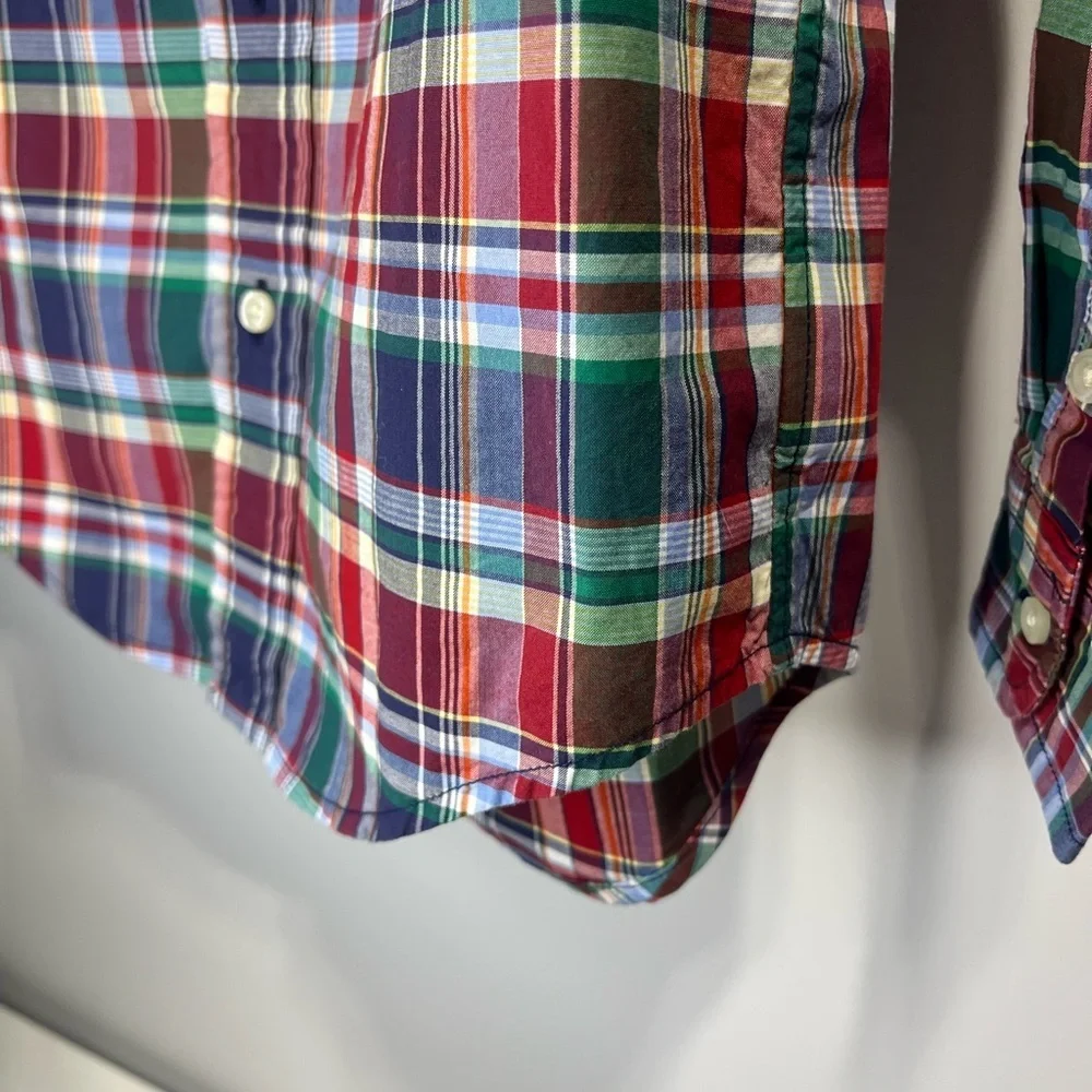 Ralph Lauren Boys Size 5 Plaid Shirt - Red, Green, Blue, Yellow